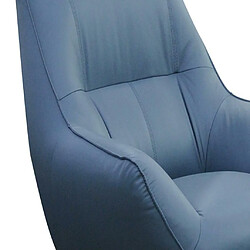 Acheter Vente-Unique Fauteuil en cuir bleu STABIA