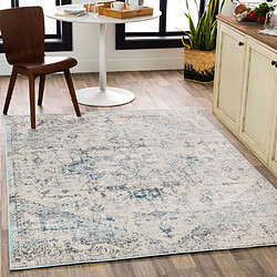 Surya LYA - Tapis vintage, Bleu, Gris et Ivoire - 200x274cm