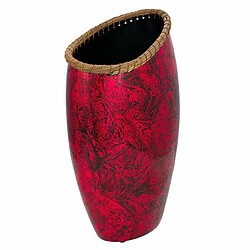 Vase Alexandra House Living Noir Rouge Céramique 17 x 48 x 28 cm