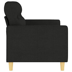 Avis vidaXL Canapé à 2 places Noir 140 cm Tissu