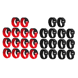 28pcs Collier De Coq No-Crow No Crow Noise Neck Belt Pour Coqs Rouge Noir