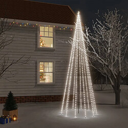 vidaXL Sapin de Noël avec piquet Blanc froid 732 LED 500 cm 