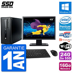 PC Tour HP ProDesk 600 G1 Ecran 19" G3220 RAM 16Go SSD 240Go Windows 10 Wifi · Occasion 