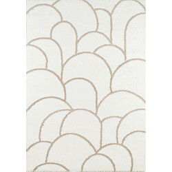 Jardindeco Tapis intérieur en polyester poils longs Léna arc 160 x 120 cm. Tapis intérieur en polyester poils longs Léna arc 160 x 120 cm