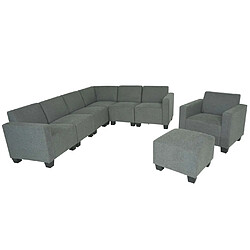 Mendler Modular Sofa-System Ensemble de canapés Lyon 6-2, tissu/textile ~ gris