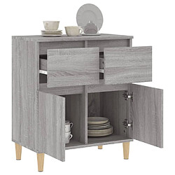 Maison Chic Buffet,Meuble de Rangement,commode pour salon,Cuisine Sonoma gris 60x35x70 cm Bois d'ingénierie -MN60592 pas cher