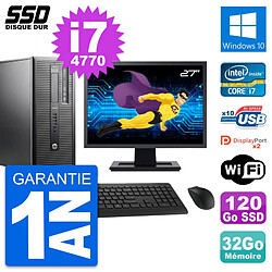 PC Tour HP ProDesk 600 G1 Ecran 27" i7-4770 RAM 32Go SSD 120Go Windows 10 Wifi · Occasion 