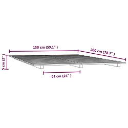 Acheter vidaXL Cadre de lit 150x200 cm bois de pin massif