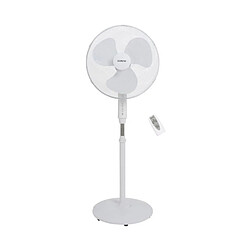 OCEANIC Ventilateur de pied - 45 W - Ø 44 cm - 3 vitesses - Oscillant - Inclinable - Blanc