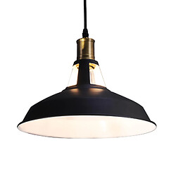 Stoex Suspension Luminaire Rétro en Métal (Noir) Lampe À Suspension Vintage Plafonnier D'Intérieur Pour Cuisine, Ferme, Couloir