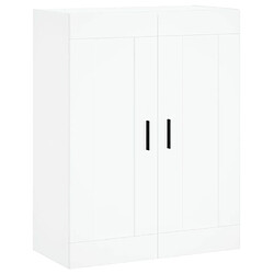 Maison Chic Buffet,Meuble de Rangement,commode pour salon,Cuisine Blanc 69,5x34x180 cm Bois d'ingénierie -MN65530 pas cher