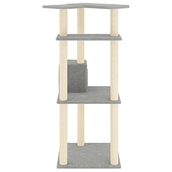 Acheter Arbre à chat avec griffoirs,niche pour chat en sisal gris clair 123 cm -MN93268