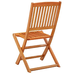 Maison Chic Lot de 4 Chaises de jardin,Fauteuil d'extérieur pliables Bois d'eucalyptus massif -MN69107 pas cher