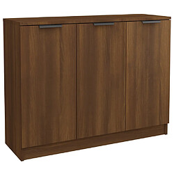 vidaXL Buffet Chêne marron 90,5x30x70 cm Bois d'ingénierie