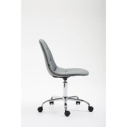 Avis Decoshop26 Chaise de bureau tabouret d'ordinateur sur roulettes hauteur réglable en synthétique gris TABO10110