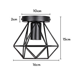 Stoex (2X) Plafonnier Rétro Lampe de Plafond D'Intérieur Vintage Noire Luminaire Plafonnier Cage Pour Cuisine, Café, Bureau, Salle À Manger pas cher