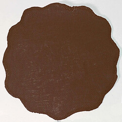 Decorline Set de table - D 38 cm - Fibre papier - Fleur - Choco