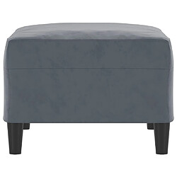 Avis vidaXL Repose-pied Gris foncé 70x55x41 cm Velours