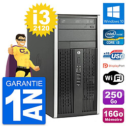 PC Tour HP Pro 6300 CMT Intel i3-2120 RAM 16Go Disque Dur 250Go Windows 10 Wifi · Occasion 