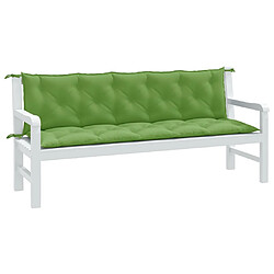 vidaXL Coussins de banc de jardin lot de 2 vert mélangé tissu