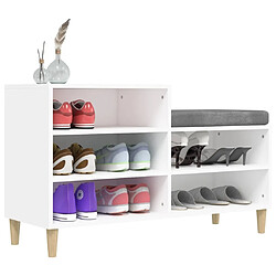 Avis vidaXL Armoire à chaussures Blanc 102x36x60 cm Bois d'ingénierie