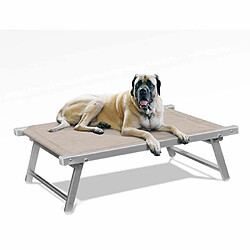 Beach And Garden Design Lit pour chien aluminium niche animaux transat Doggy | Beige 