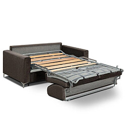 Acheter Inside 75 Canapé convertible express JACKSON 160cm sommier lattes tweed taupe matelas 16 cm