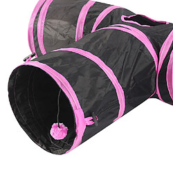 Avis Kitty pliable trois voies tente tunnel de chat pour animaux de compagnie jouet pour chaton fun rose