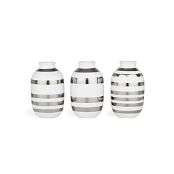 Kahler Design Vases en miniature Omaggio - Set de 3 - Argent