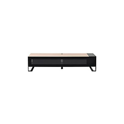 ERARD Group Meuble TV Erard Naga 2000 Nordic Beige et noir + Trappe de rangement + Chargeur 4 USB pour TV 40 85'' 