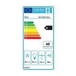 Hotte standard Teka DECORATIVAS ISLA 90 cm 796 m3/h 66 dB 292W Acier