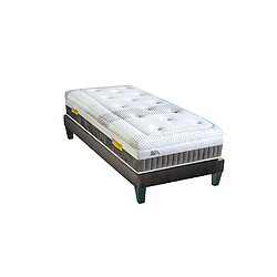 Olympe Literie Ensemble Delphes Ensemble DELPHES 90x190 cm | Matelas Mémoire de forme + Sommier Bois