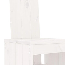 Maison Chic Table de bar et chaises d'extérieur 3 pcs,Ensemble de bar de jardin pour relax blanc bois de pin massif -GKD475472 pas cher