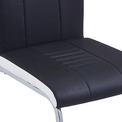 Decoshop26 Lot de 4 chaises de salle à manger cuisine cantilever design moderne synthétique noir CDS021421 pas cher