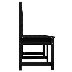 Maison Chic Banc de jardin | Banquette de jardin | Chaise Relax noir 201,5 cm bois massif de pin -MN33845 pas cher