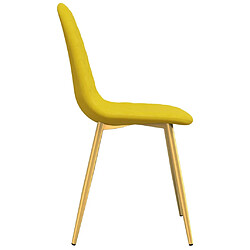 Acheter vidaXL Chaises à manger lot de 4 Jaune moutarde Velours