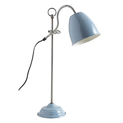 Aubry Gaspard Lampe de bureau en métal laqué bleu.