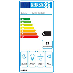 Hotte décorative inclinée 60cm 600m3/h blanc - lfv319w - ELECTROLUX