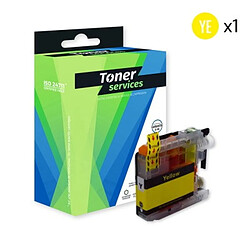 TONER SERVICES Compatible Brother LC123 Cartouche Jaune LC123Y (Cupcake) 