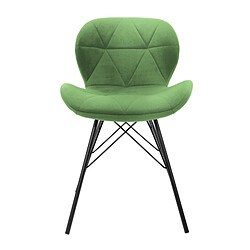 ML-Design Set 4x chaises de salle à manger/salon rembourrée velours vert fauteuils moderne