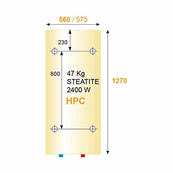 Chauffe eau électrique vertical mural compact D560 HPC+ 200L ARISTON 3000402