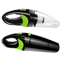 Wewoo Aspirateur de voiture sans fil Mini de poche portatif à double usage pour super humide et sec Noir + Vert pas cher