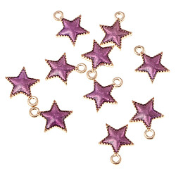 lot de 10 perles multicolores pendentifs étoiles pour faire des boucles d'oreilles jaune perles de charme