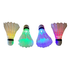 Wewoo Badminton durable de matériel de la plume LED d'oie de 4 en 1 