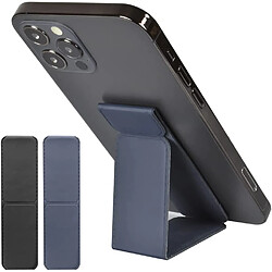 Support pliable mobile de type pâte 2 pièces, compatible avec iPhone Samsung et la plupart des smartphones, tablettes et autres appareils (bleu + noir) 