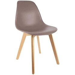 Avis The Home Deco Factory Chaise scandinave en hëtre et polypropylène (Lot de 2) taupe.