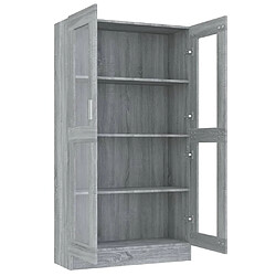 Acheter vidaXL Armoire à vitrine Sonoma gris 82,5x30,5x150cm Bois d'ingénierie