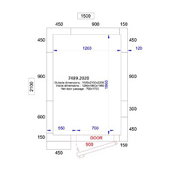 Chambre Froide Positive & Groupe Positif - Hauteur 2200 mm - Combisteel