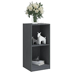 Avis vidaXL Armoire d'appoint gris 35,5x33,5x76 cm bois de pin massif