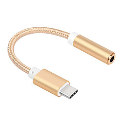 usb-c type c à 3,5 mm prise casque adaptateur écouteur câble audio or connecteur de microphone auxiliaire de 3